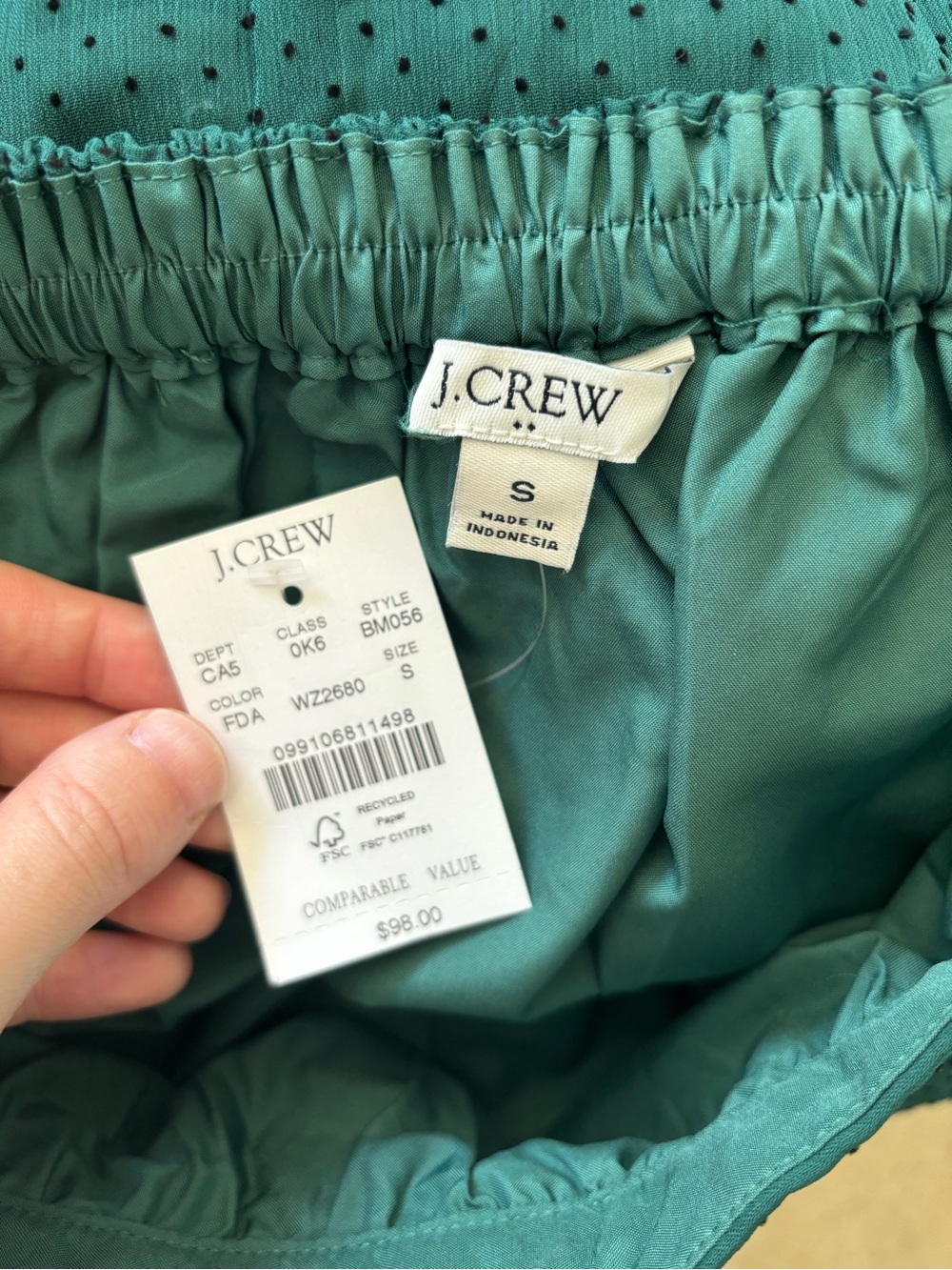 NWT J. Crew Factory Green Tiered Midi Skirt - Picture 4 of 5